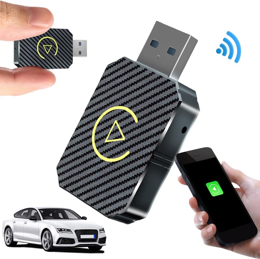 Adaptador Wireless 2 em 1 CarPlay e Android Auto - Conexão Rápida