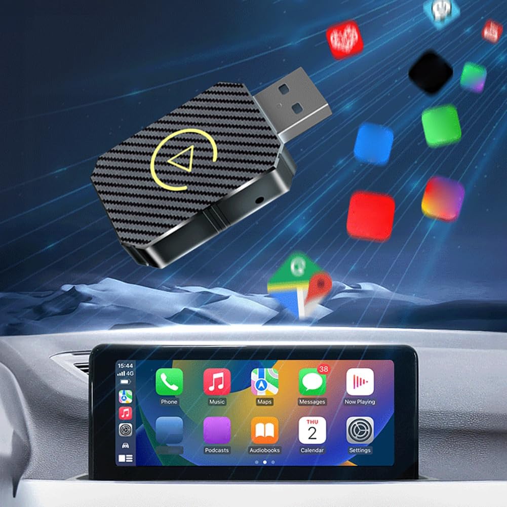 Adaptador Wireless 2 em 1 CarPlay e Android Auto - Conexão Rápida