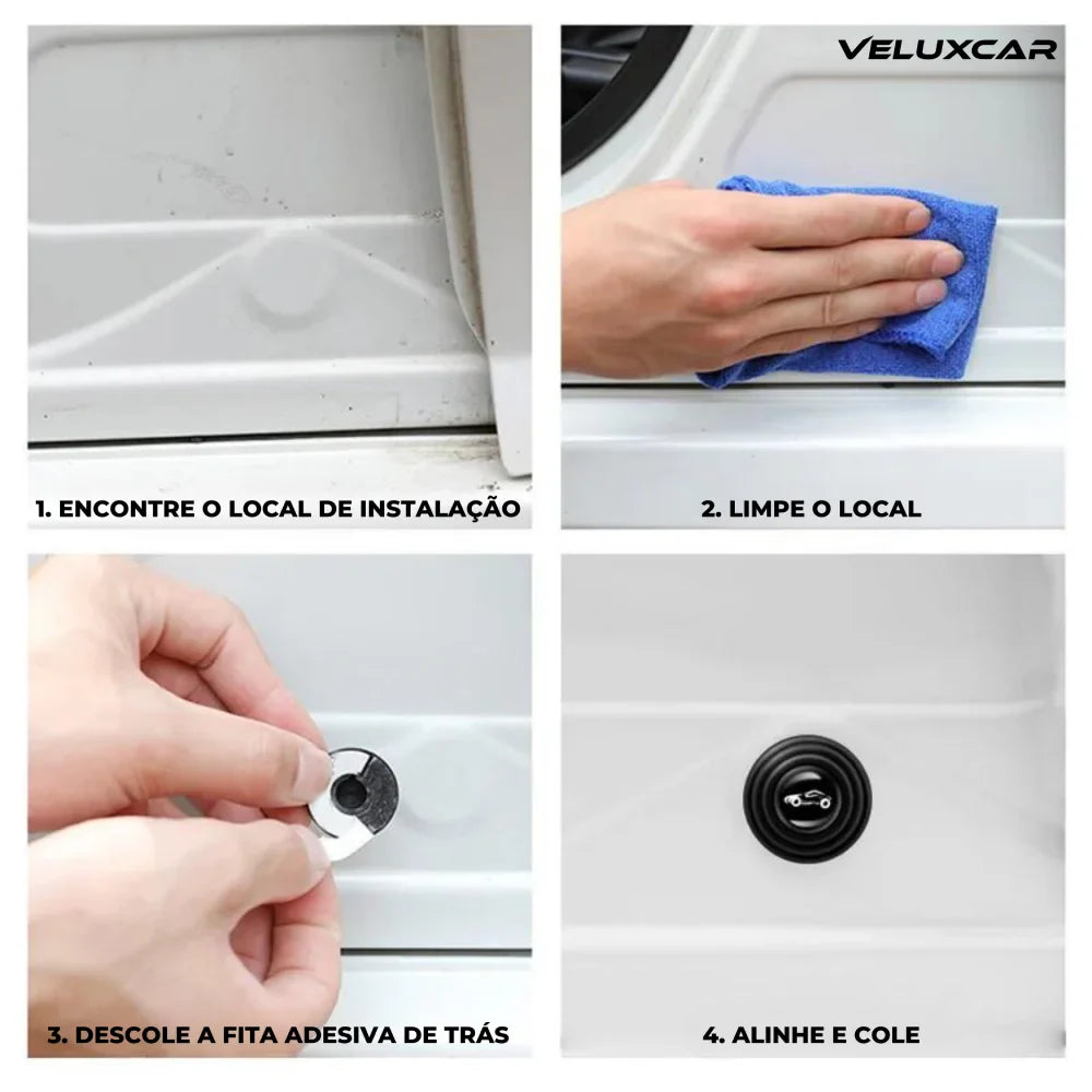 8x Protetores de Silicone para Porta | Absorvedor de Impacto - VeluxBump™